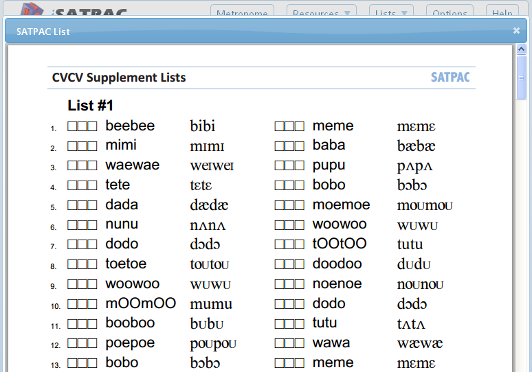 List 1